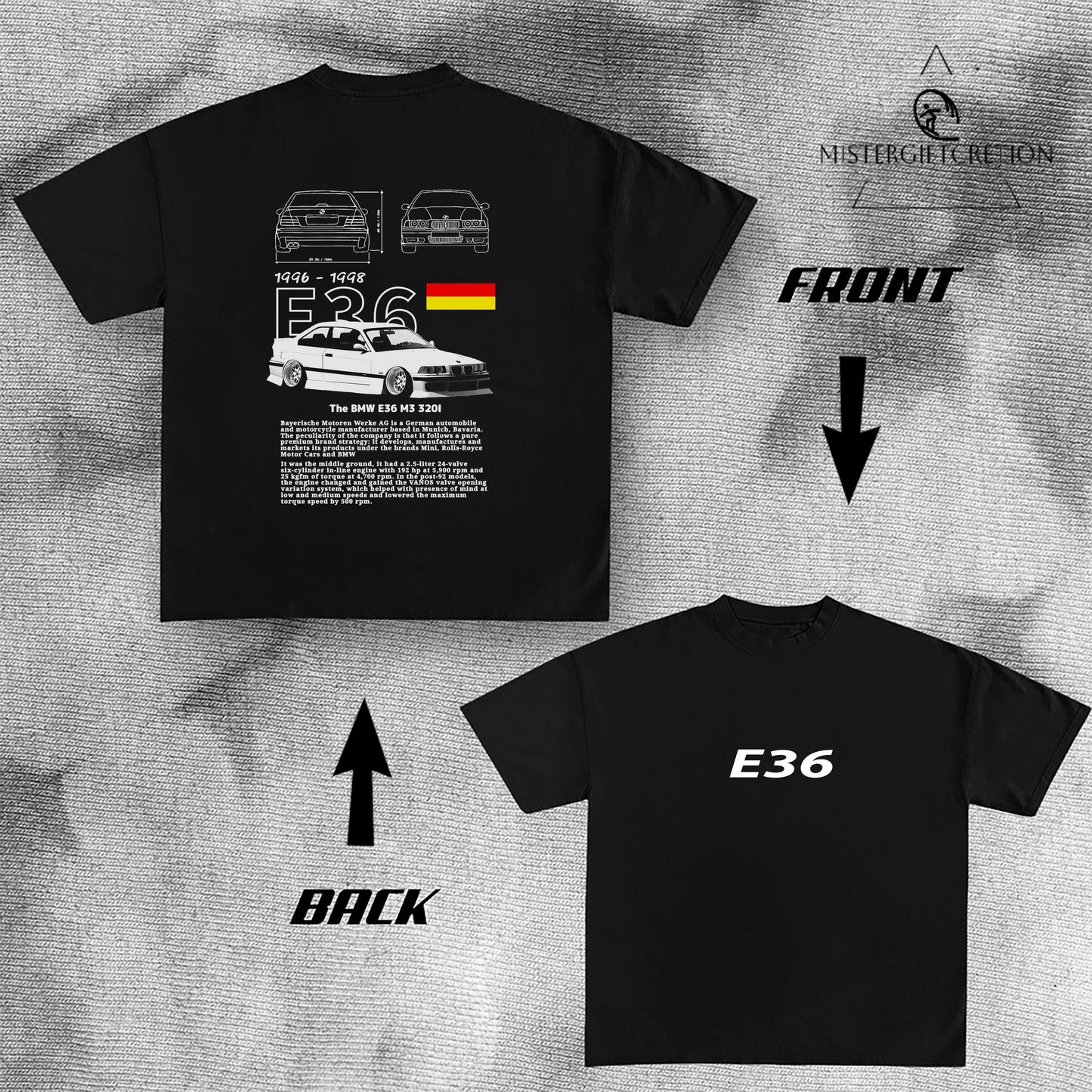 car t-shirt with bmw e36 design,E36 BMW t-shirt