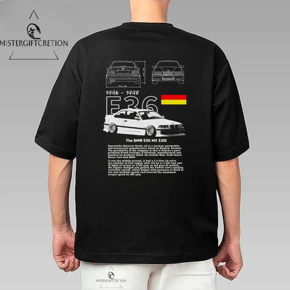 car t-shirt with bmw e36 design,E36 BMW t-shirt