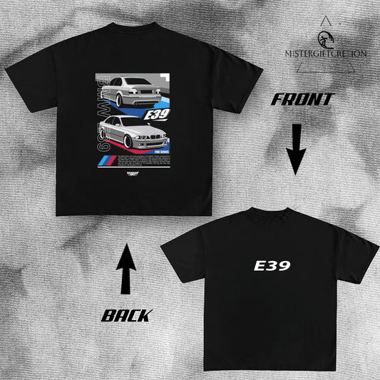 car t-shirt with bmw e39 design,E39 BMW t-shirt