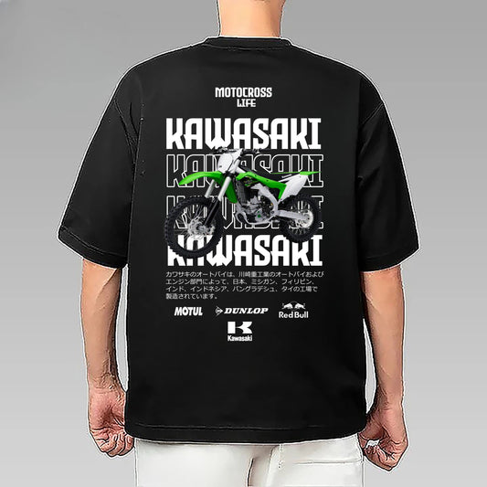 KAWASAKI moto t-shirt ,motorcycle Kawasaki , t-shirt 100%Algodon