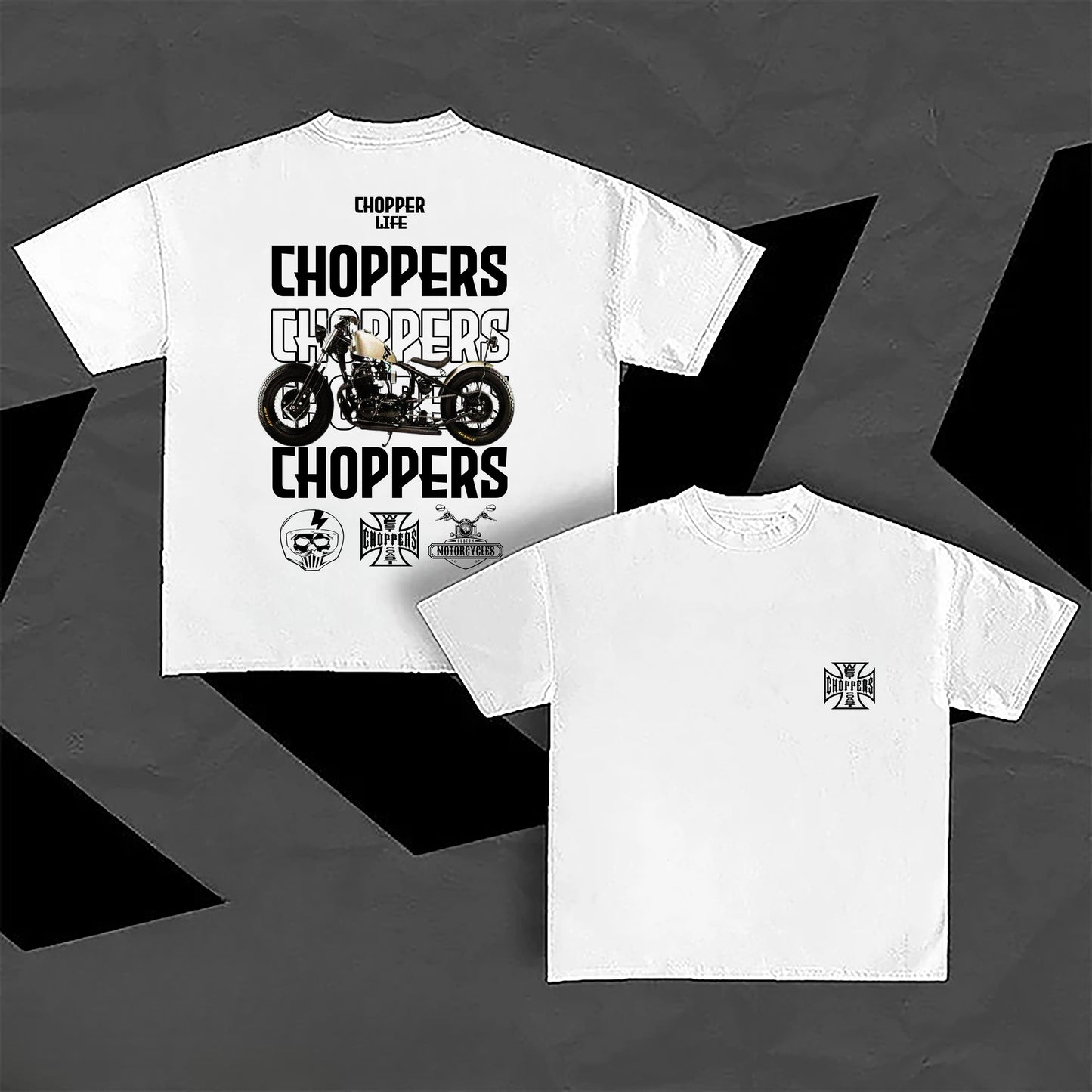 CHOPPERS moto t-shirt ,motorcycle CHOPPERS , t-shirt 100%ALGDN